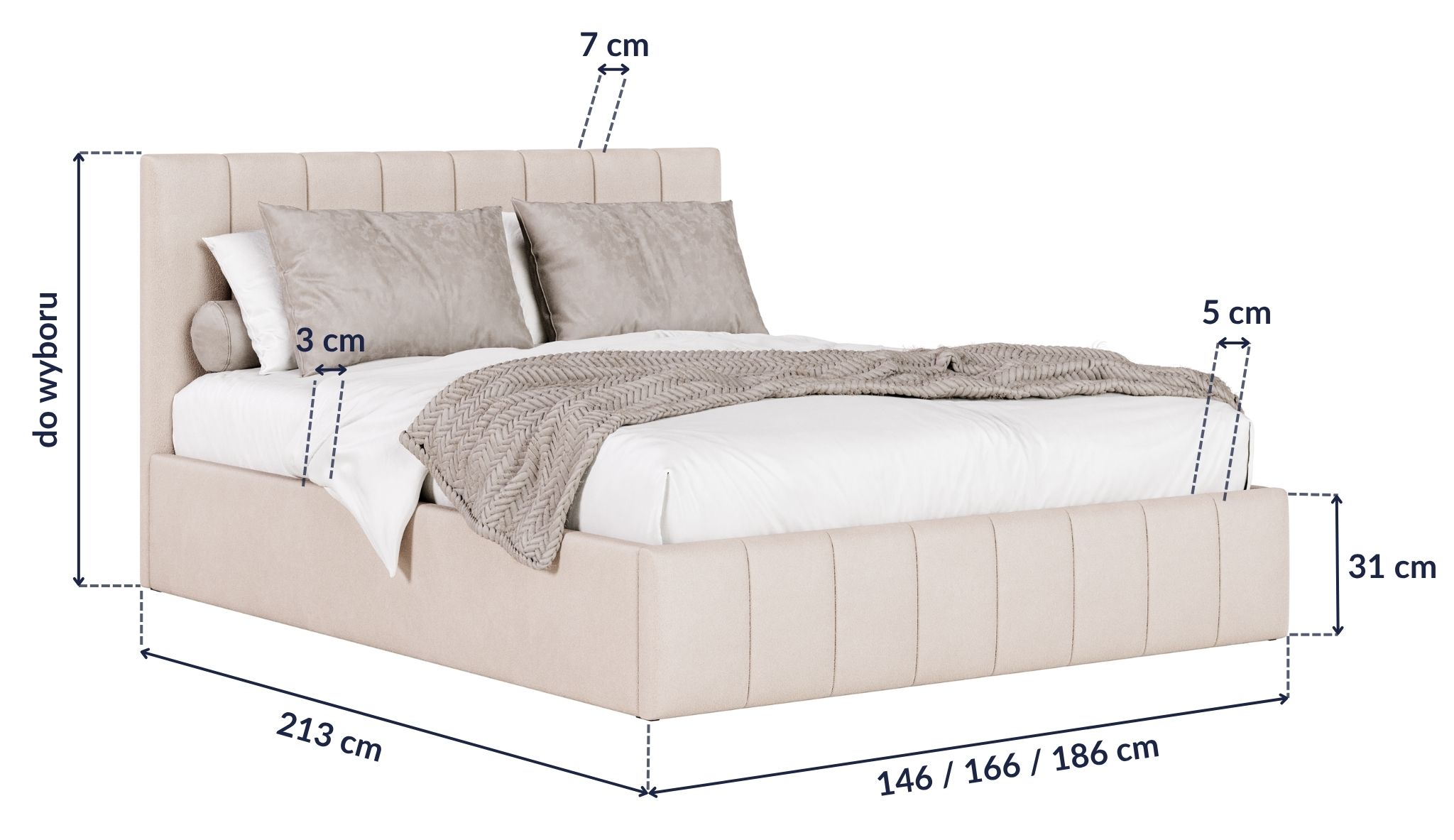 LunaBed ORION – wymiary łóżka